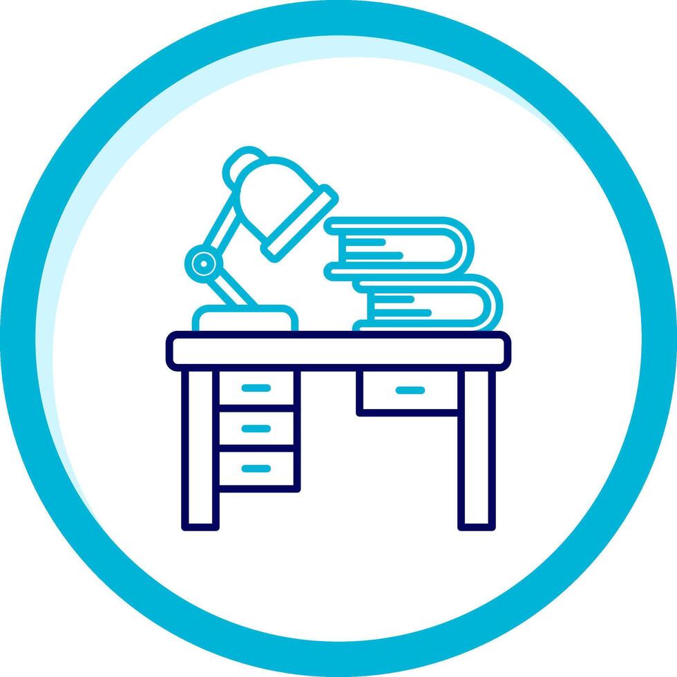 Workspace Two Color Blue Circle Icon vector