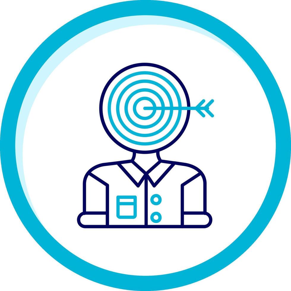 Audience Two Color Blue Circle Icon vector