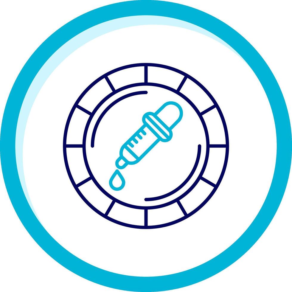 Color picker Two Color Blue Circle Icon vector