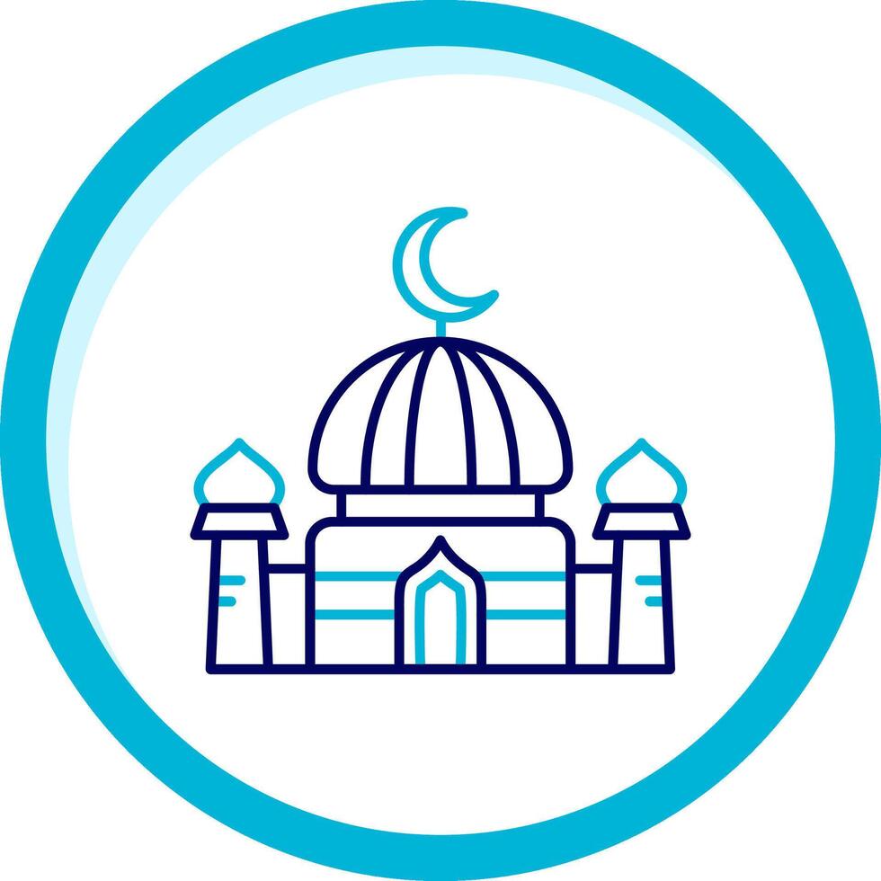 Dome Two Color Blue Circle Icon vector