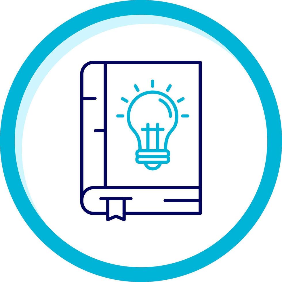 Knowledge Two Color Blue Circle Icon vector