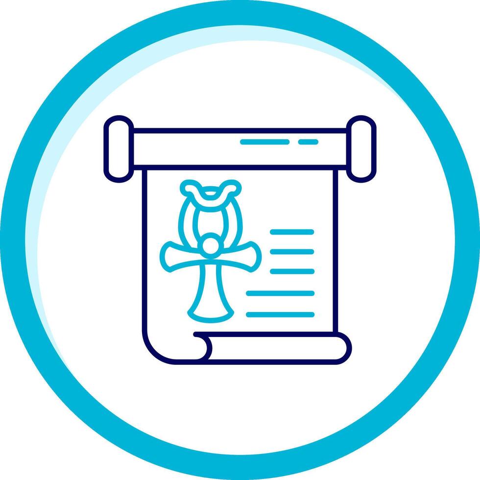 History Two Color Blue Circle Icon vector