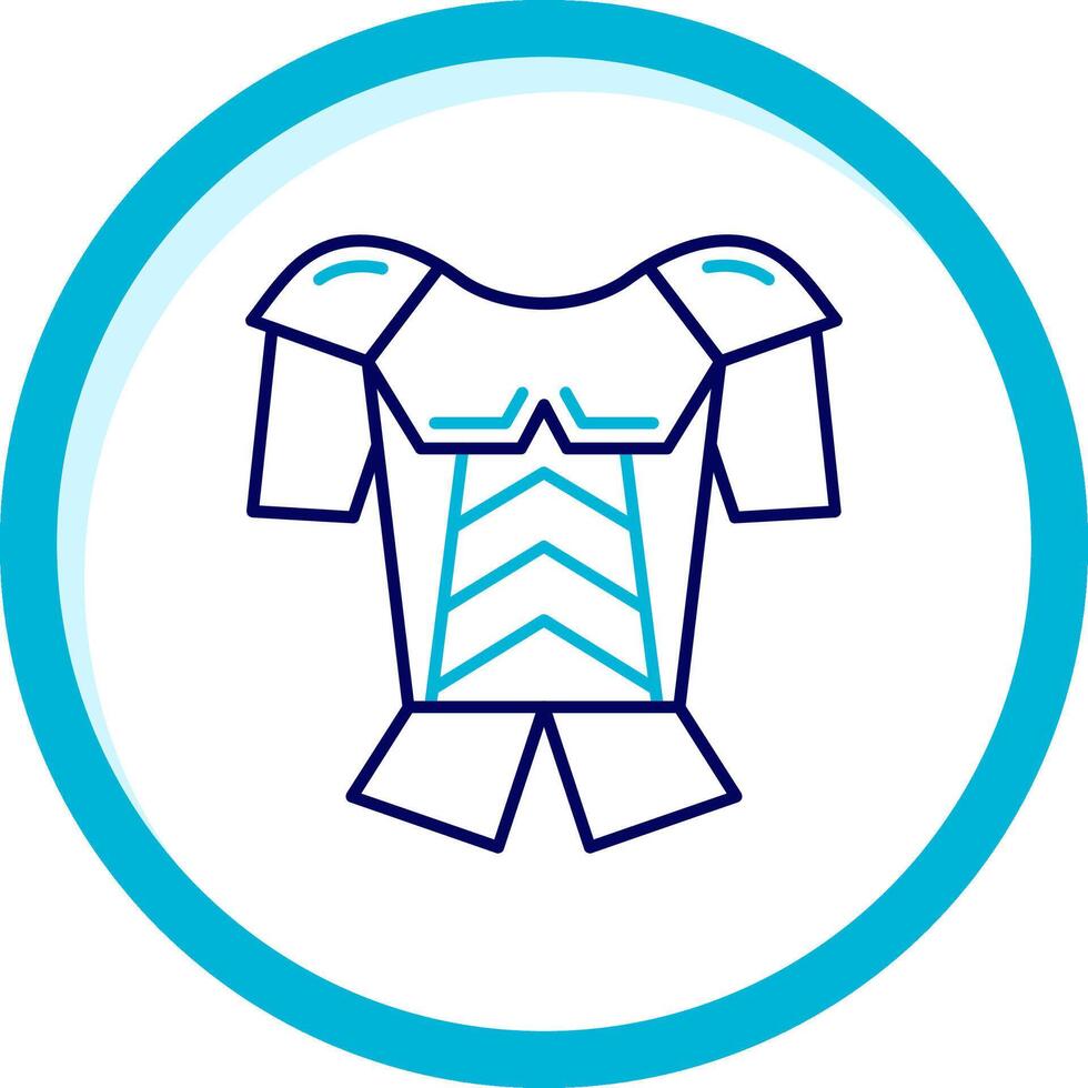 Armor Two Color Blue Circle Icon vector
