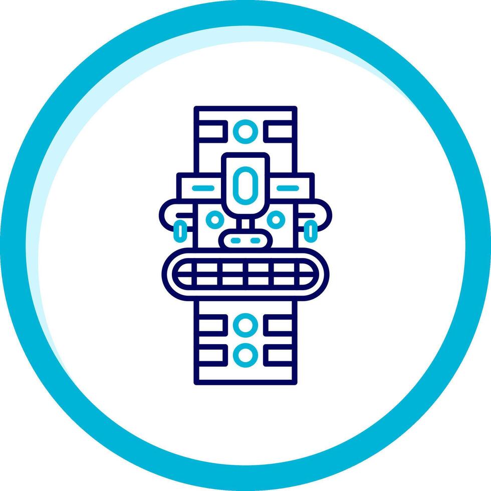 Totem Two Color Blue Circle Icon vector