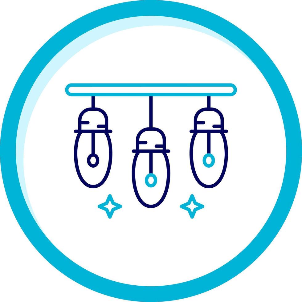 Lights Two Color Blue Circle Icon vector