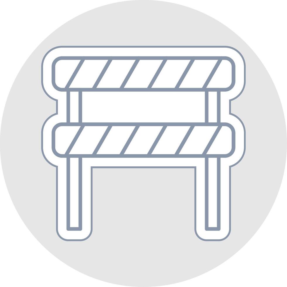 Road Block Line Sticker Multicolor Icon vector