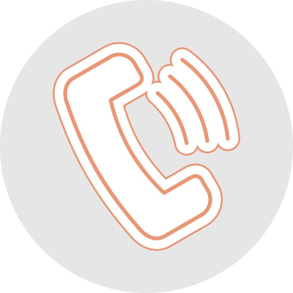 Phone Call Line Sticker Multicolor Icon vector