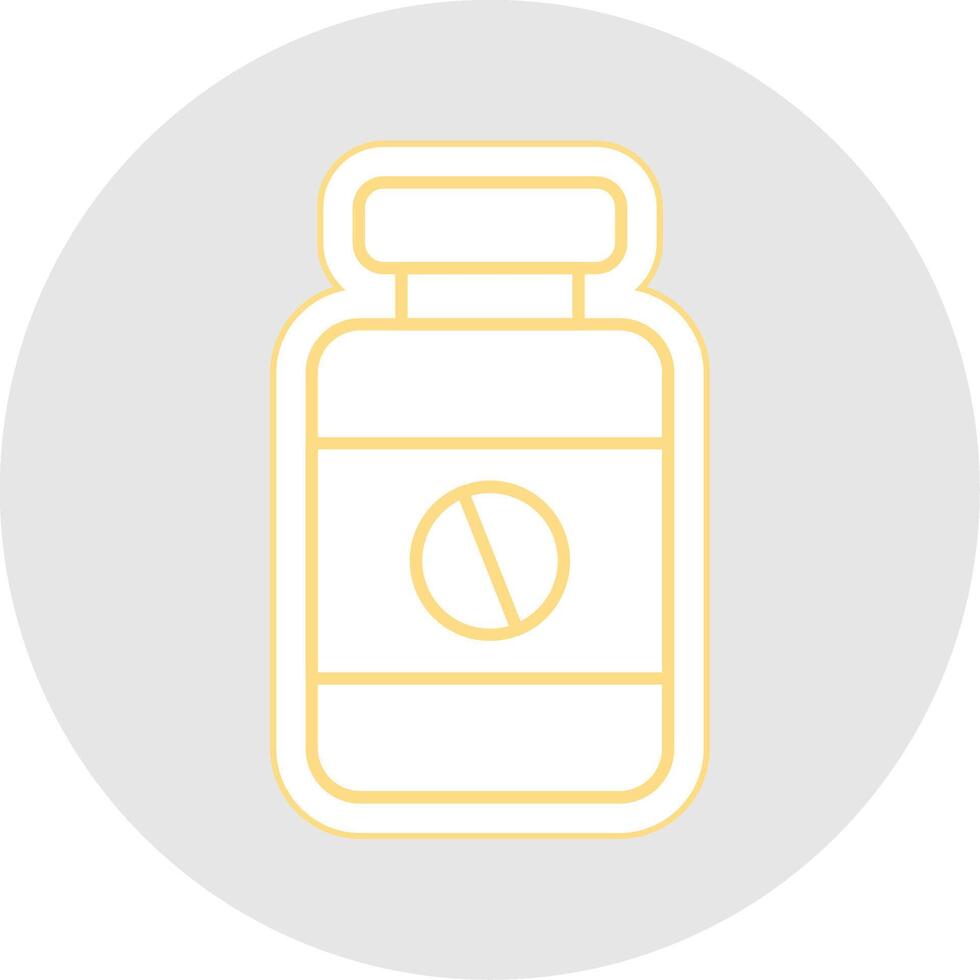 Iron Tablet Line Sticker Multicolor Icon vector