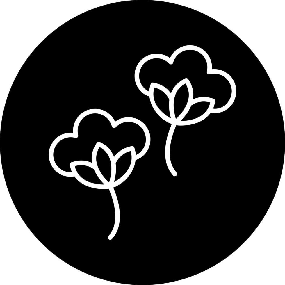 Cotton Flowers Vecto Icon vector