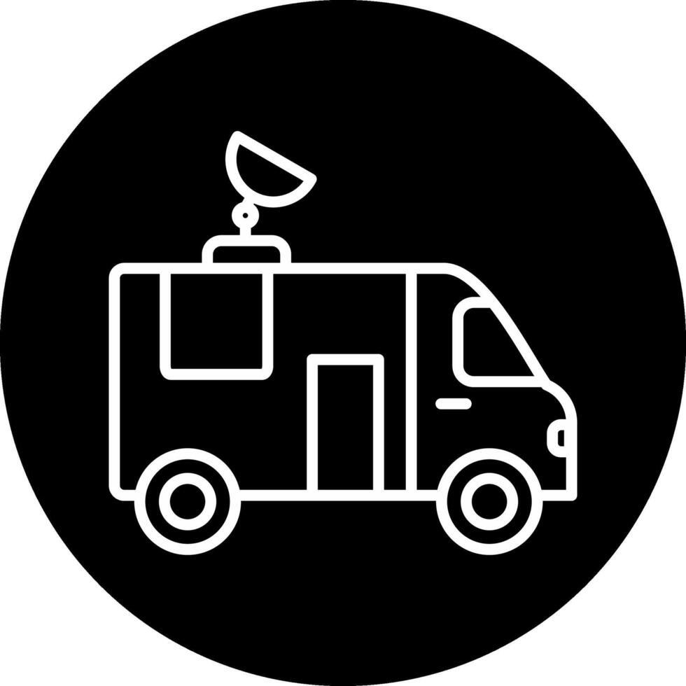Noticias camioneta vecto icono vector