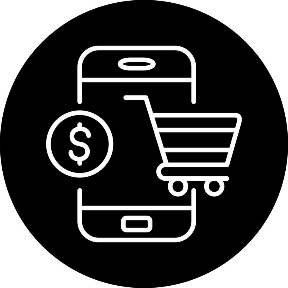 Mobile Online Shopping Vecto Icon vector