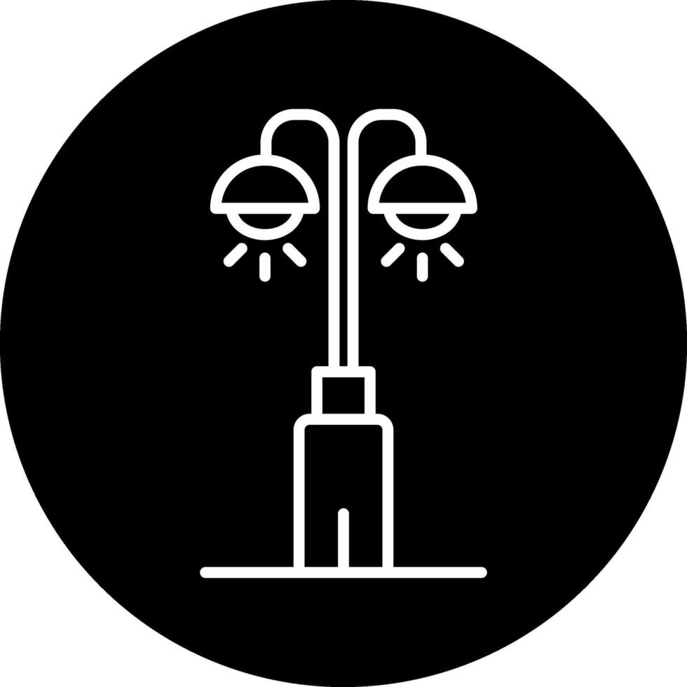 parque lámpara vecto icono vector