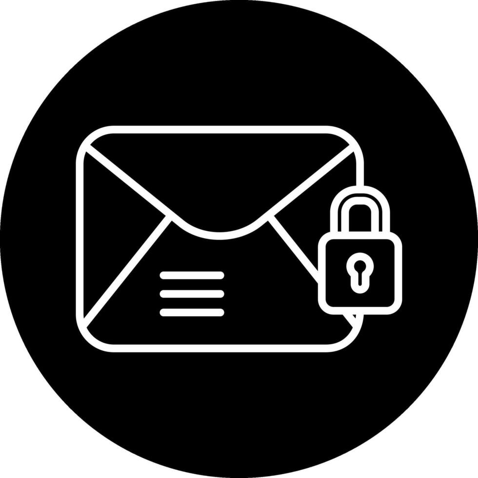 correo electrónico cifrado vecto icono vector