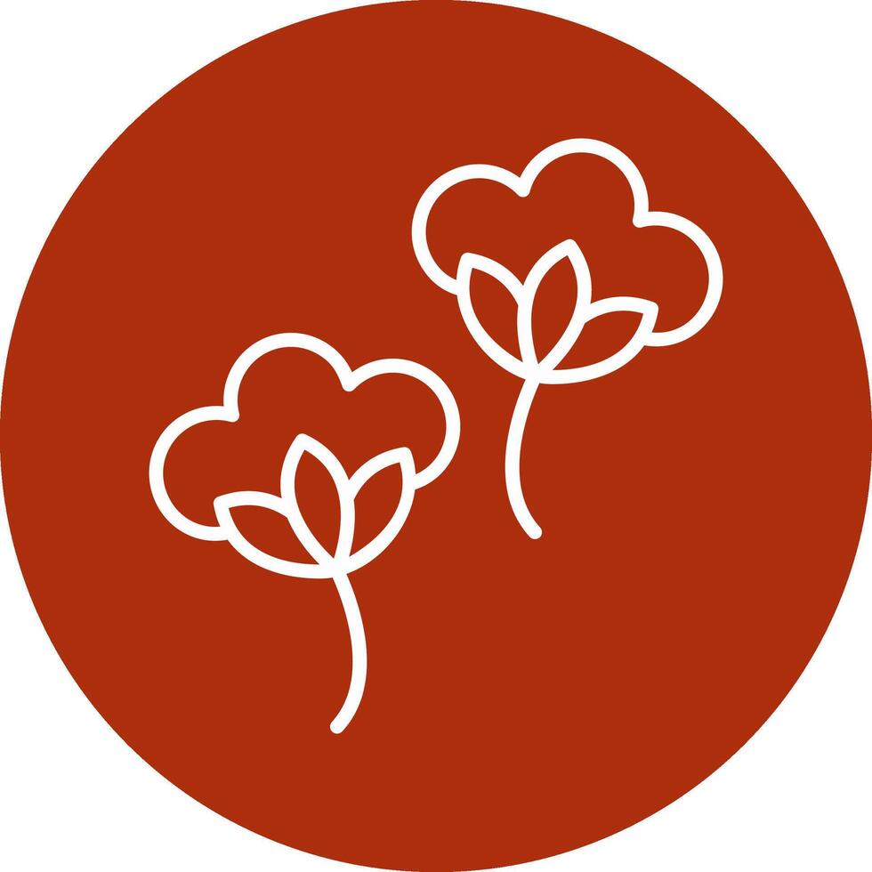 Cotton Flowers Vecto Icon vector