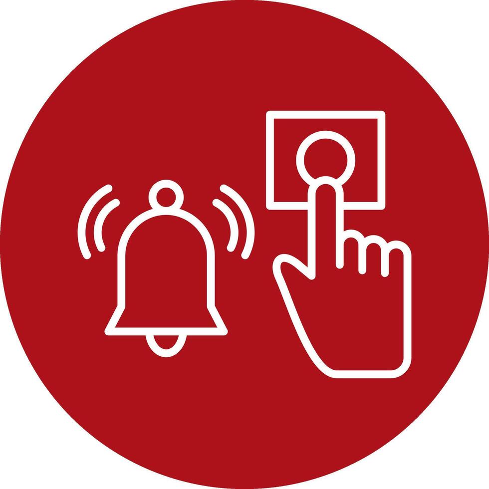 Emergency Alarm Button Vecto Icon vector