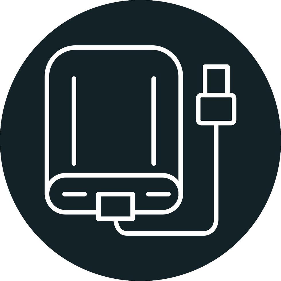 External Hard Drive Vecto Icon vector