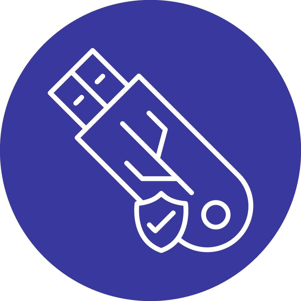 Usb Secure Vecto Icon vector