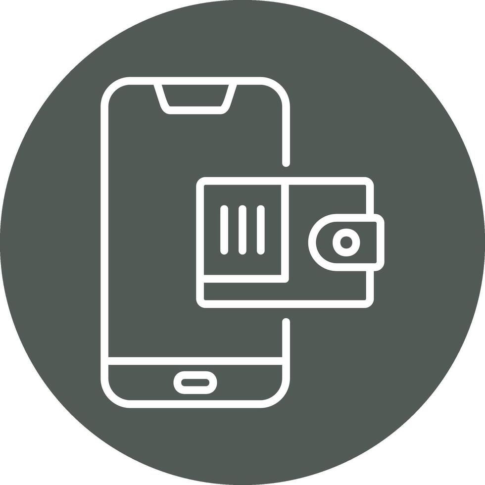 Mobile Wallet Vecto Icon vector