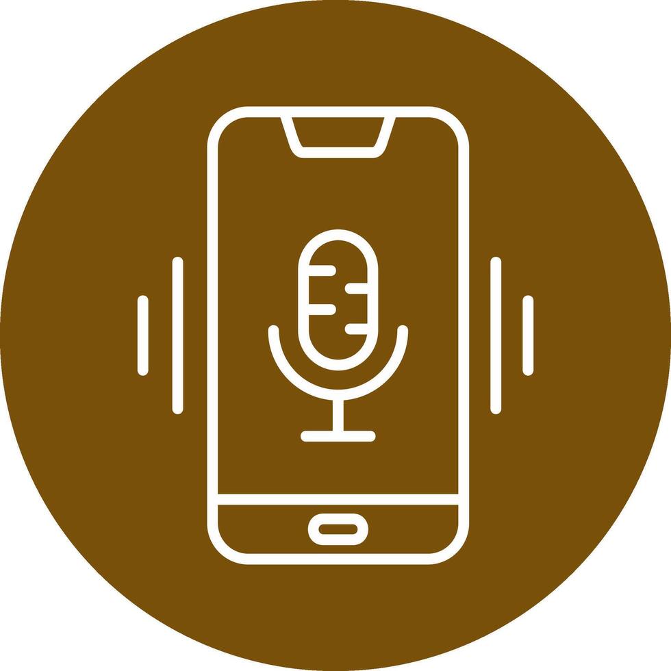 Mobile Voice Assistant Vecto Icon vector