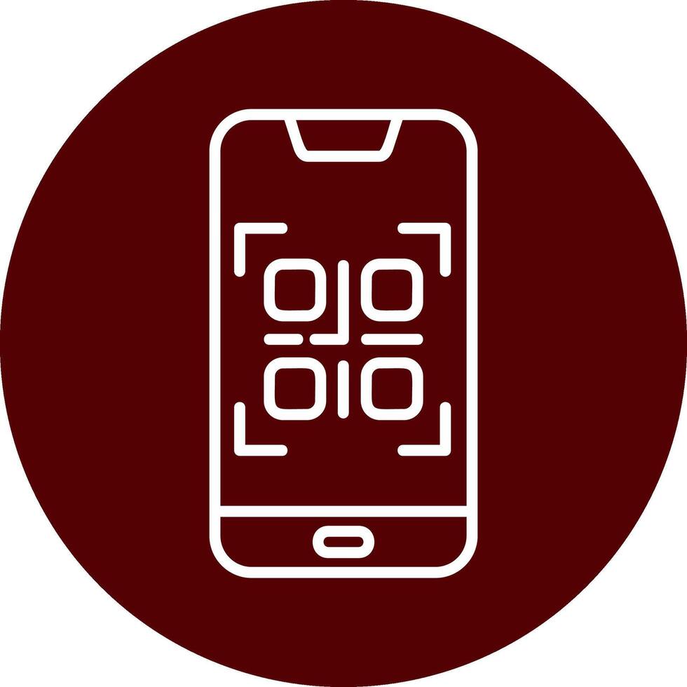 Smartphone QR Code Vecto Icon vector