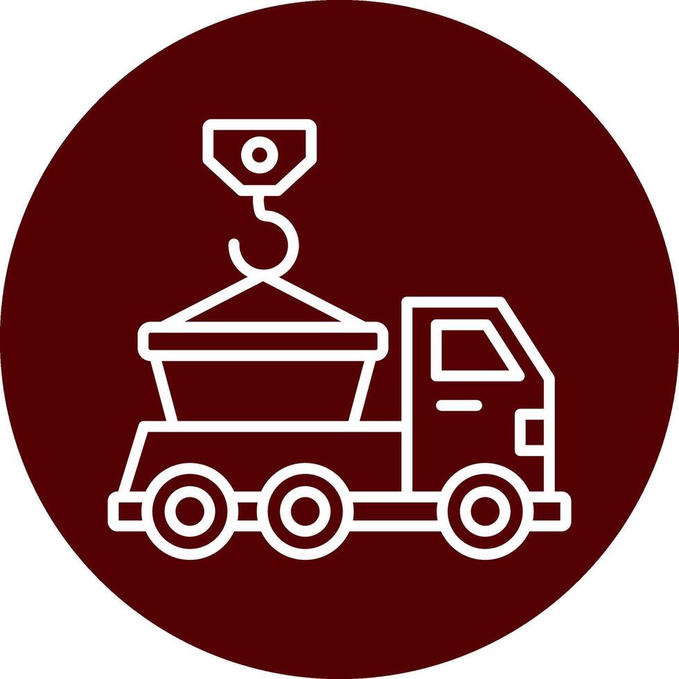 Skip Truck Vecto Icon vector