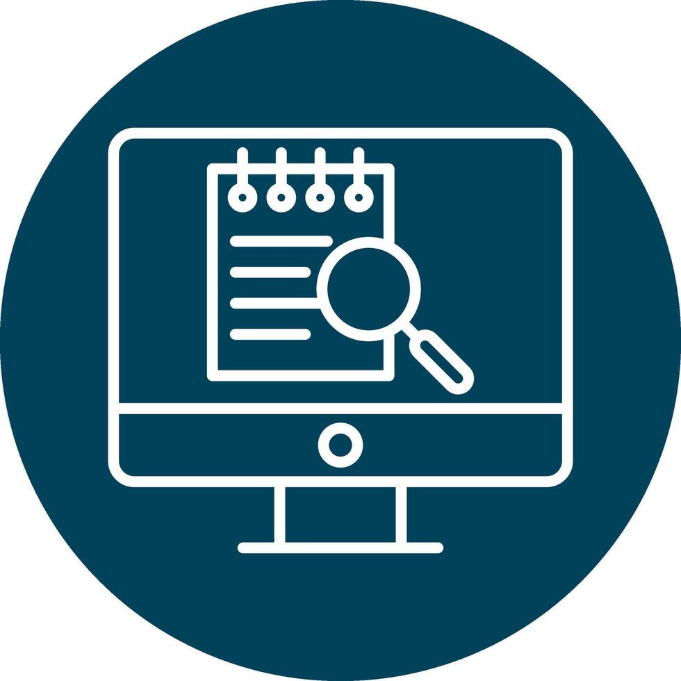 File Search Computer Vecto Icon vector
