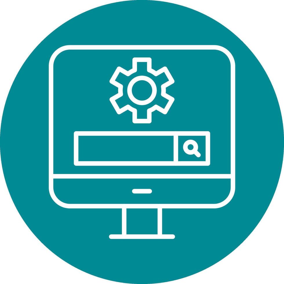 Computer Search Engine Vecto Icon vector