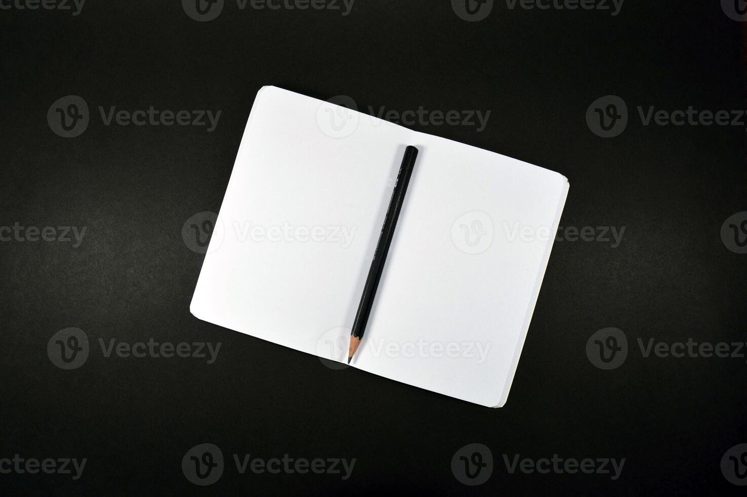 Empty notebook mockup template for banners and other design purposes, empty blank papers photo