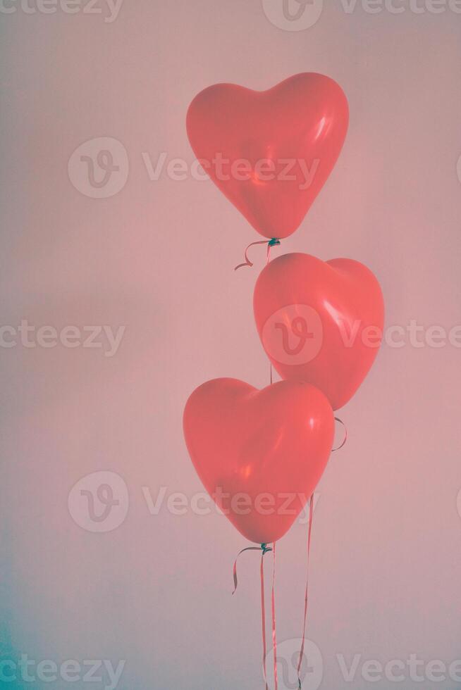 Heart symbol conceptual St. Valentine's day background. Heart love and passion symbols photo