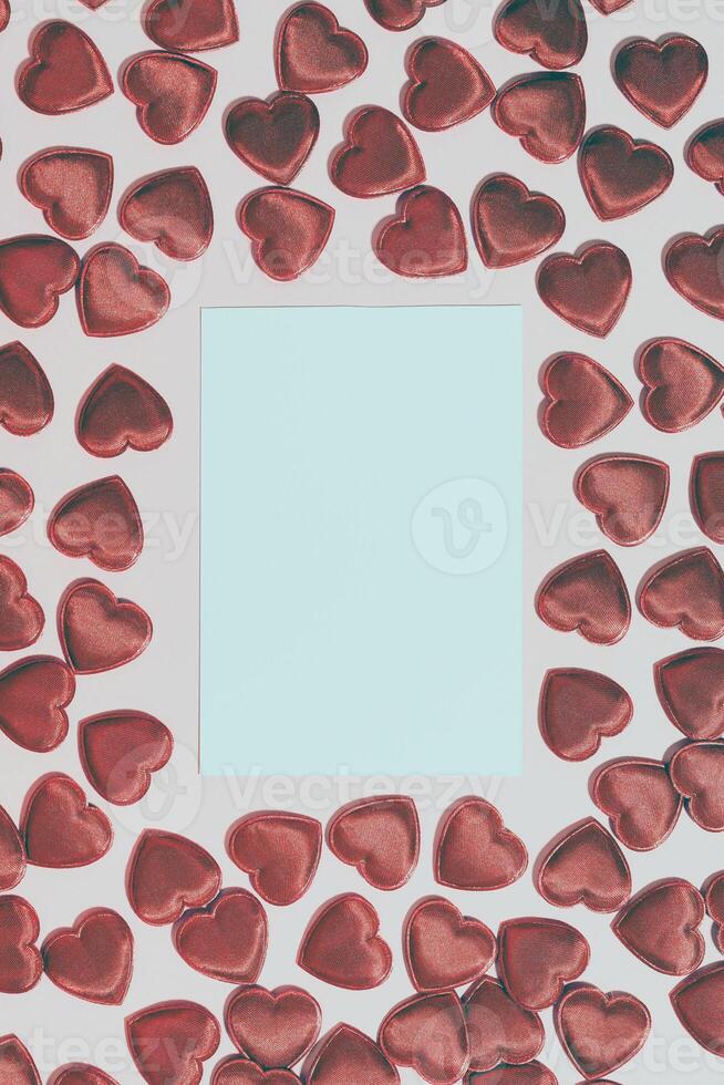 Heart symbol conceptual St. Valentine's day background. Heart love and passion symbols photo