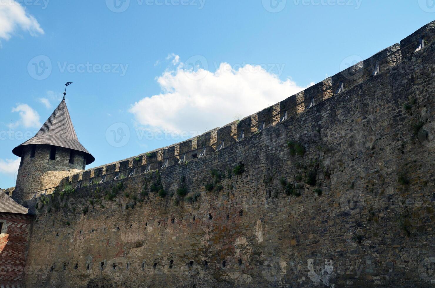 Stone castle walls photo