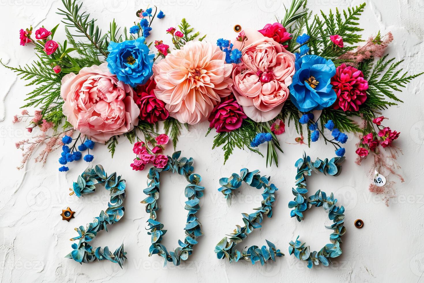AI generated Exquisite arrangement of blooming flowers forming the
