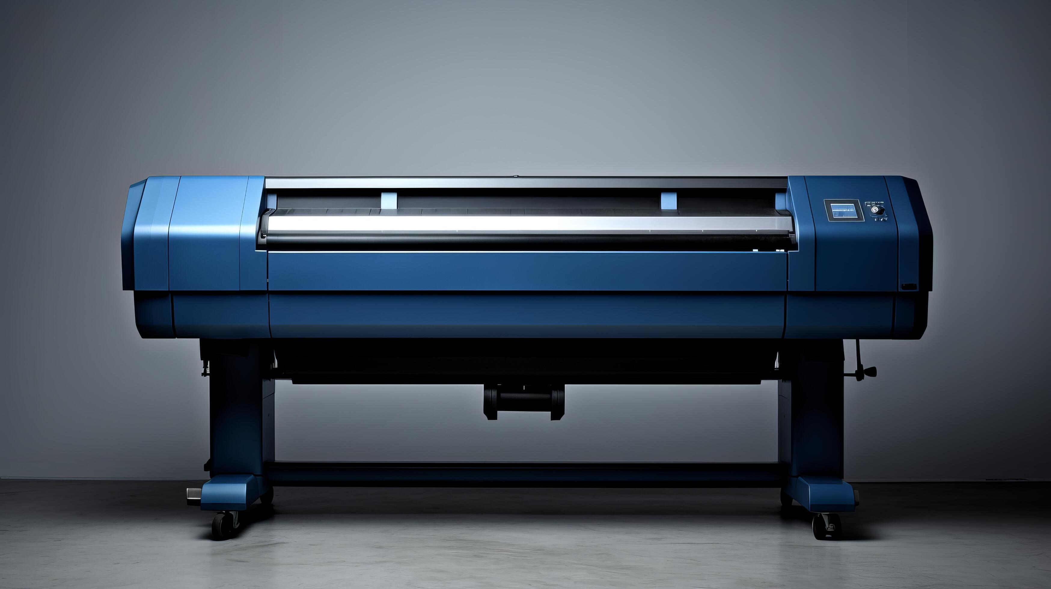 AI generated Wide format plotter printing professional blueprints with