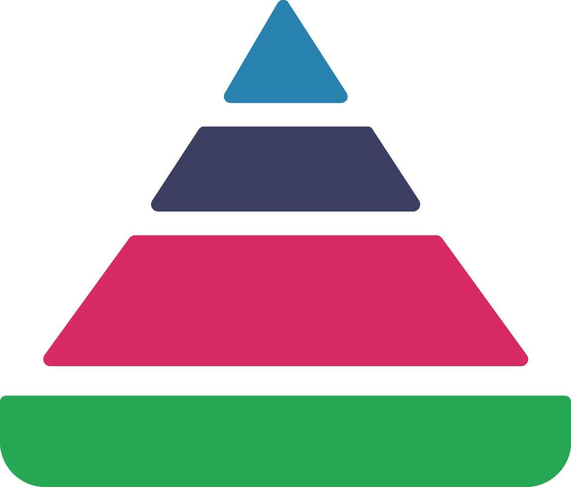 Pyramid Chart Vector Icon