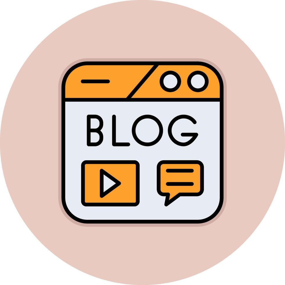 Blogging Vector Icon