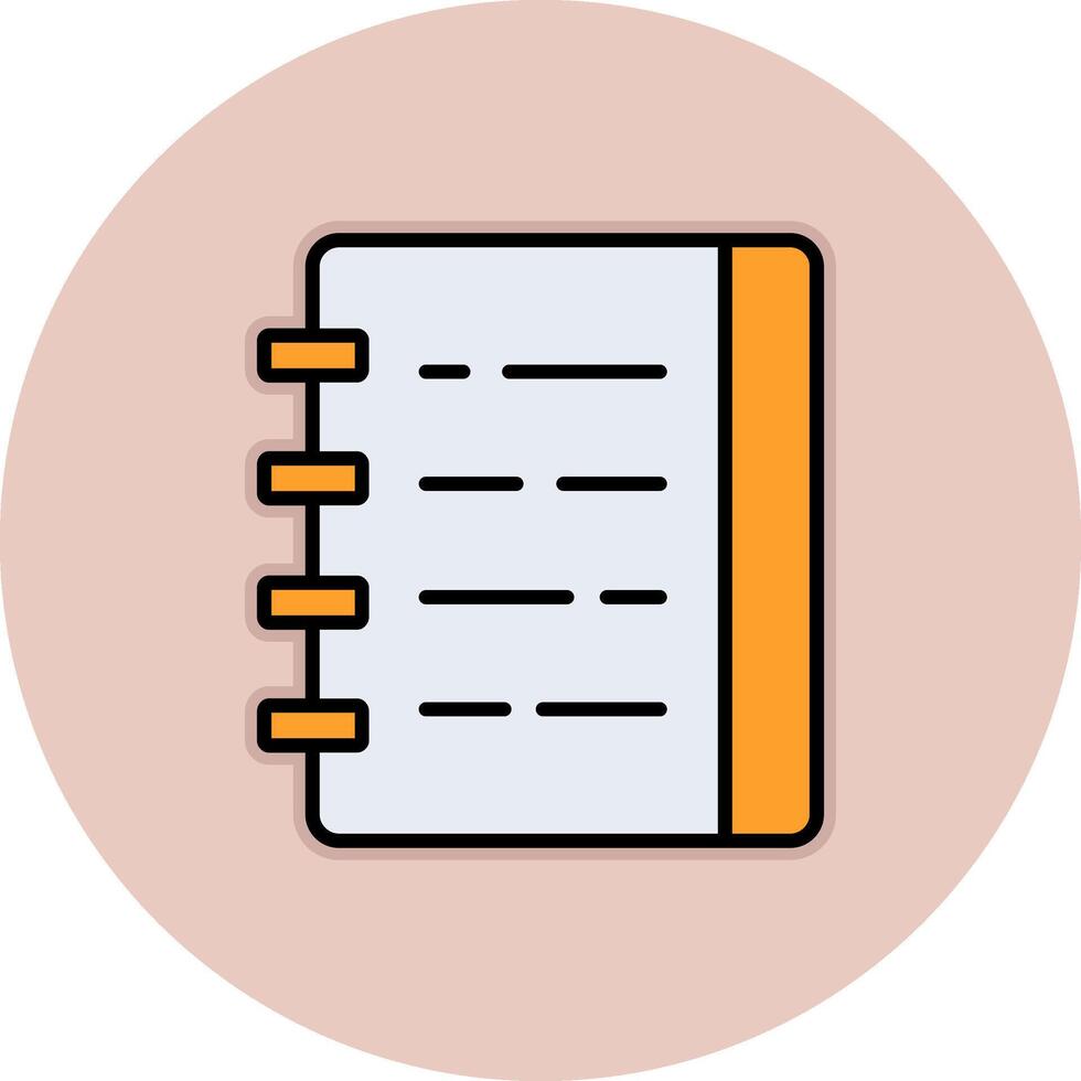 icono de vector de cuaderno