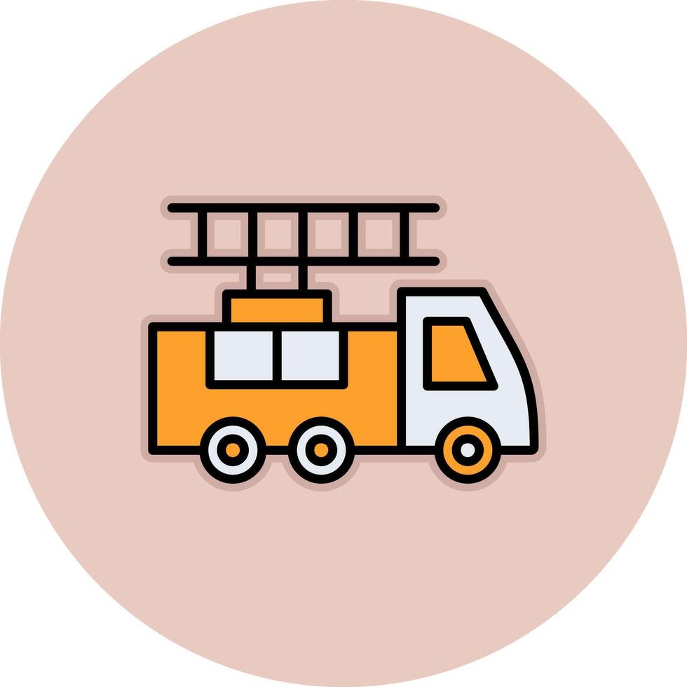 Ladder Truck Vector Icon