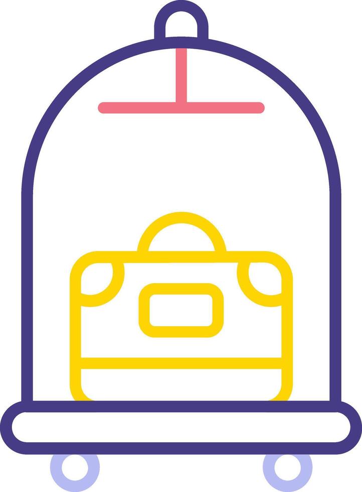 Luggage Cart Vector Icon