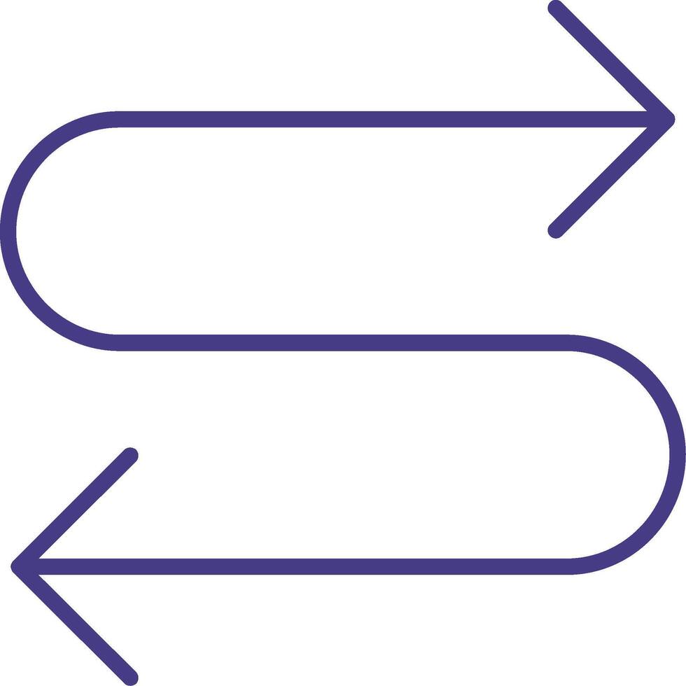 Zigzag Arrow Vector Icon