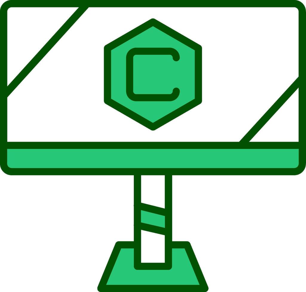 icono de vector de computadora