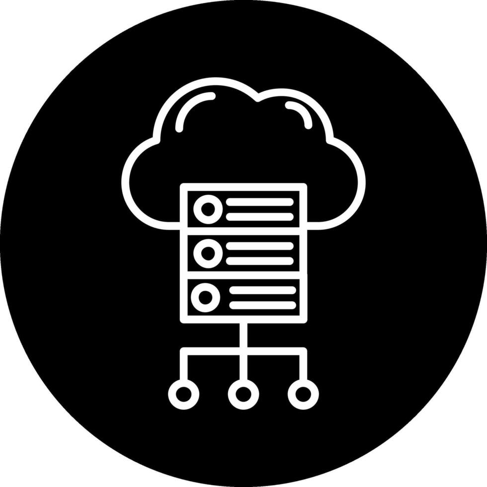 icono de vector de servidor de nube