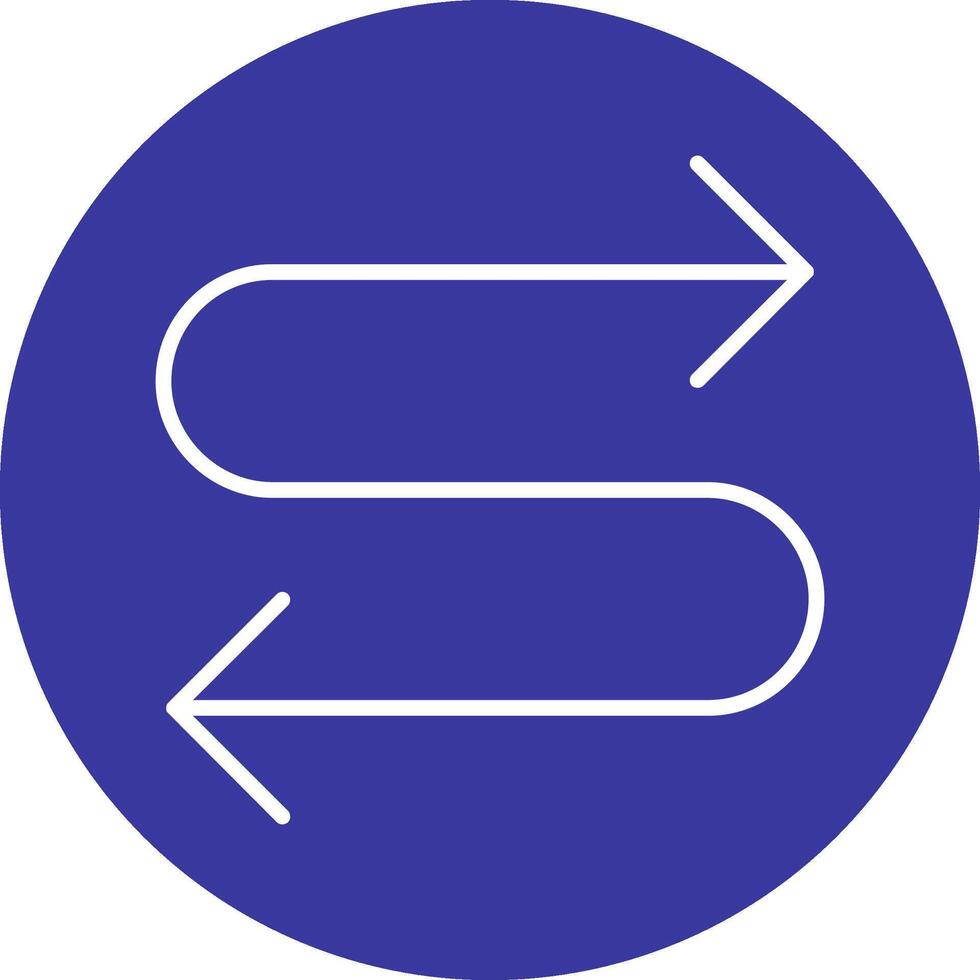 Zigzag Arrow Vector Icon