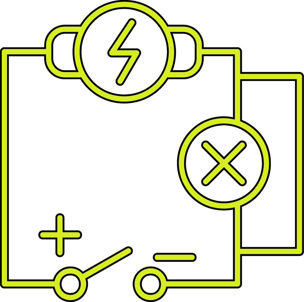 icono de vector de circuito eléctrico