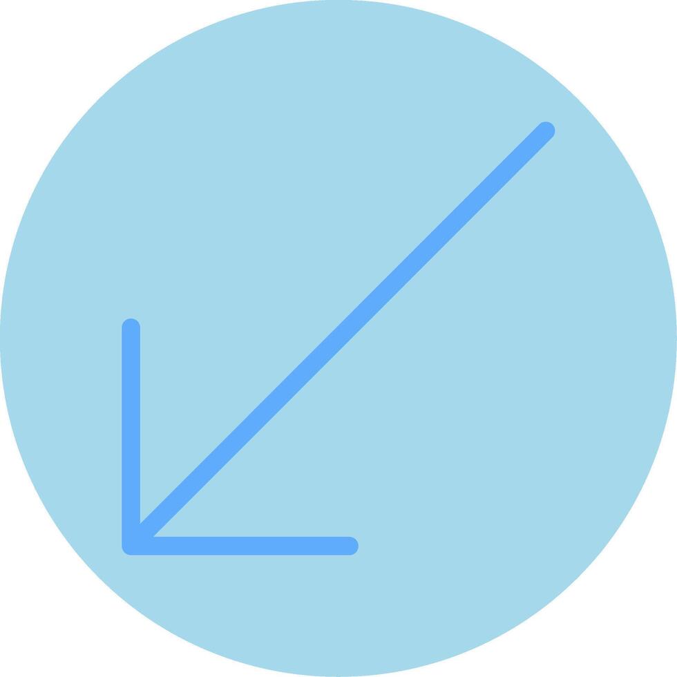 Down Left Arrow Vector Icon