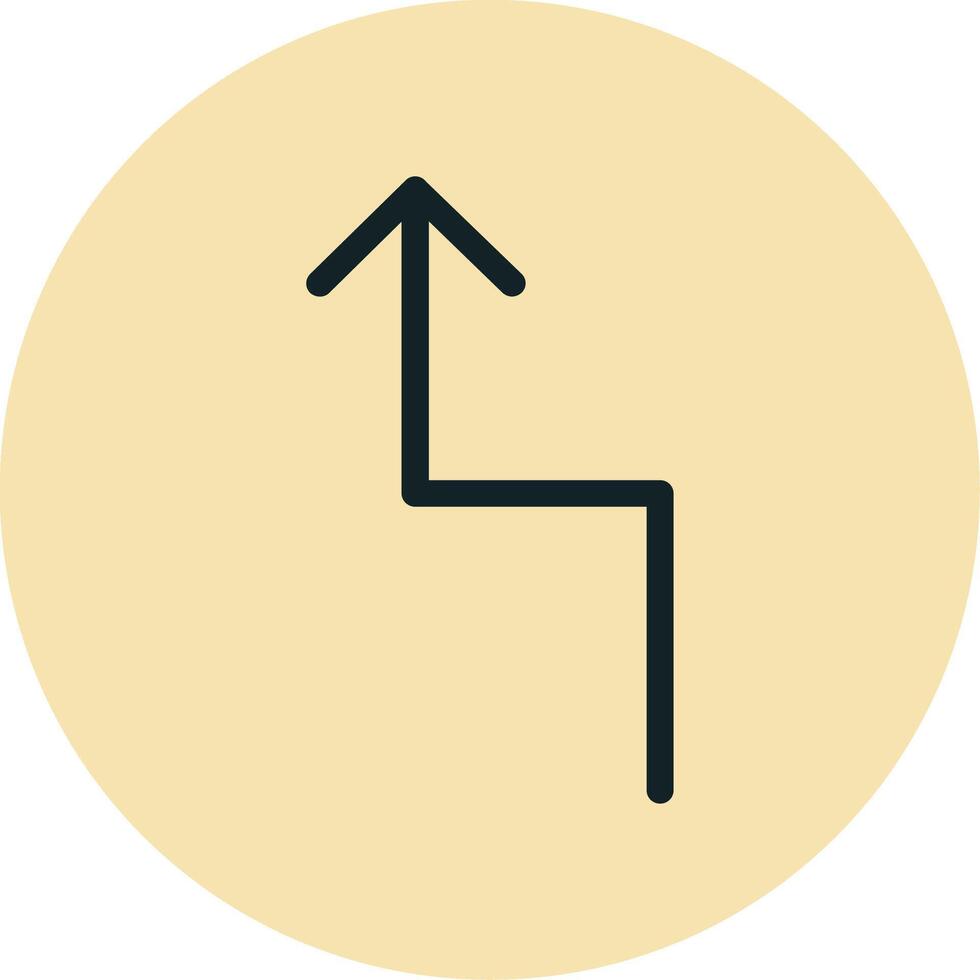 Zigzag Arrow Vector Icon
