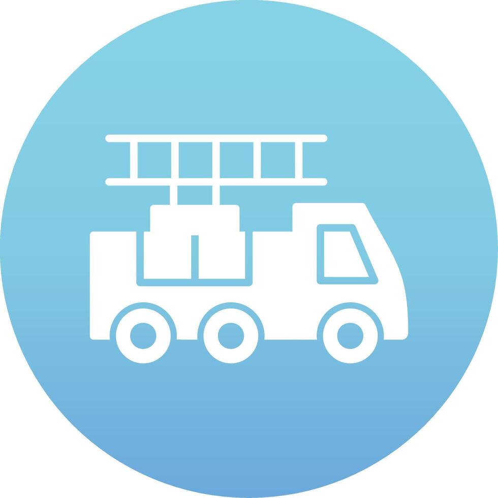 Ladder Truck Vector Icon