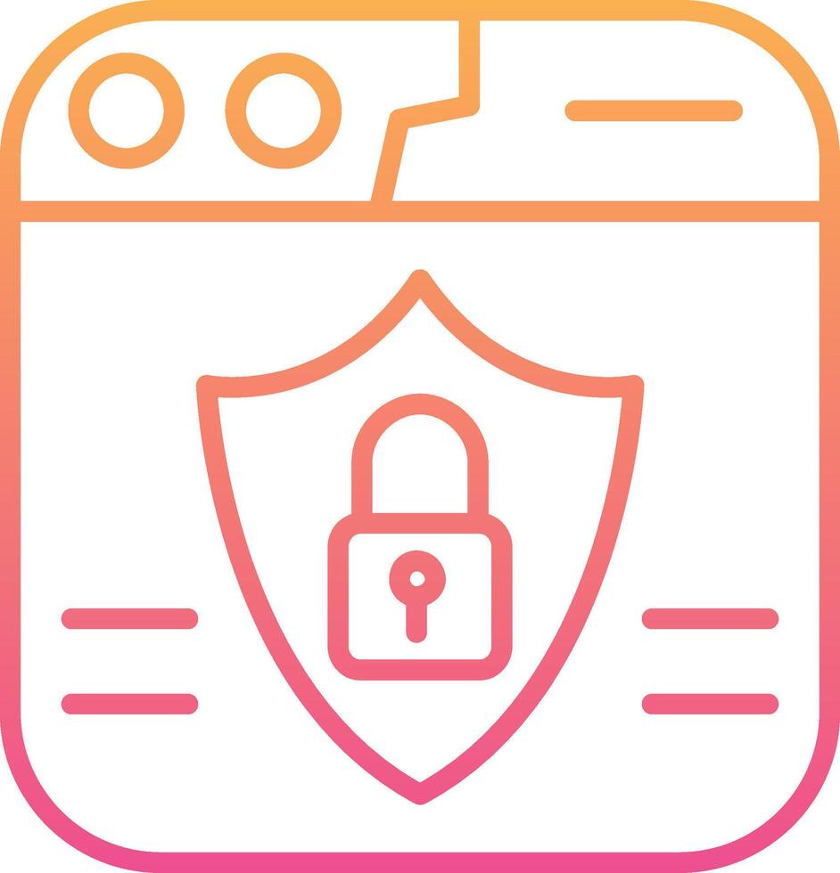 icono de vector de protección de datos