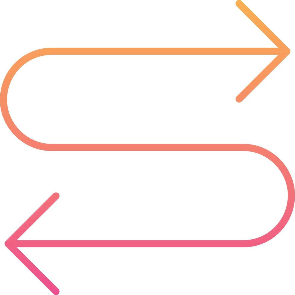 Zigzag Arrow Vector Icon