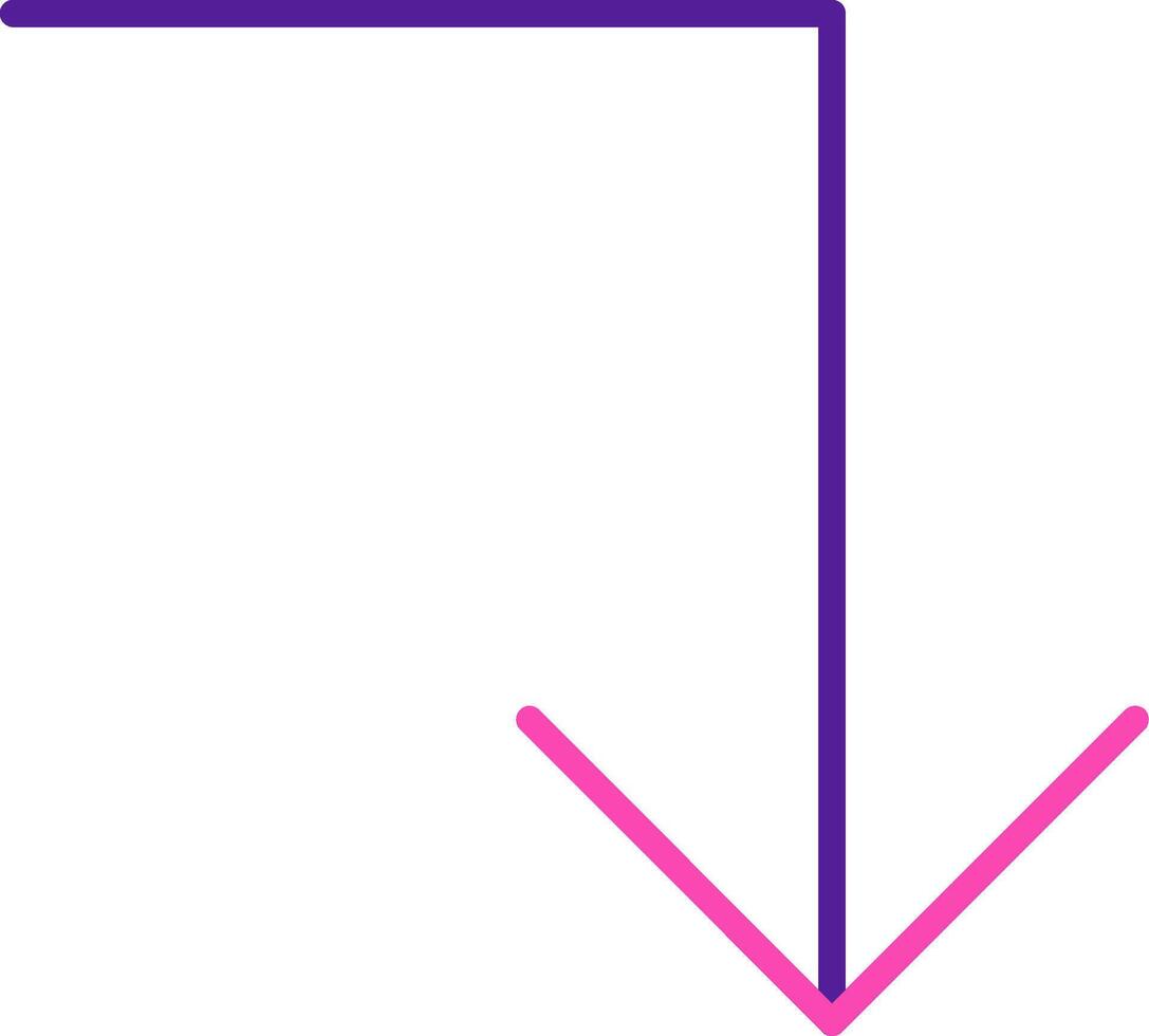 Turn Down Vector Icon