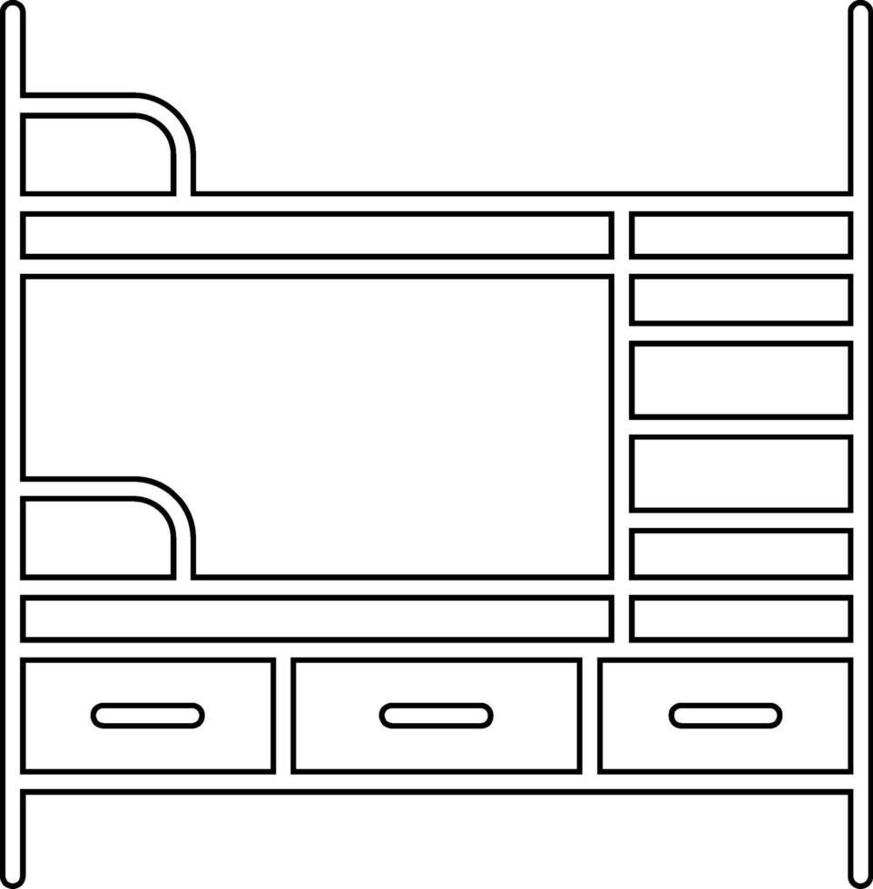 Bunk Bed Vector Icon